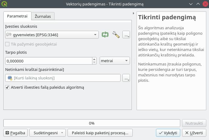 Tikrinti padengimą